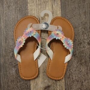 ELLI by Capelli flip flops M 12/13 Pink Blue Flower